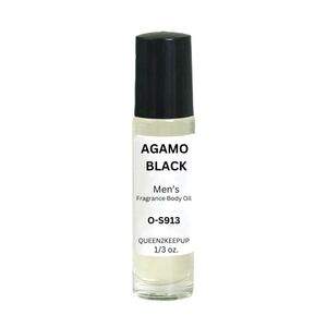 Agamo Black (Men) Body Oil 10 ml Fragrance Pure Uncut 1/3 oz Roll-On Scent